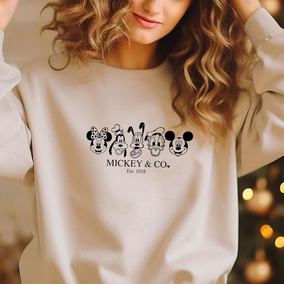 Mickey & Co Sweatshirt Unisex Sweatshirt Disney Hoodie - Etsy | Etsy (US)