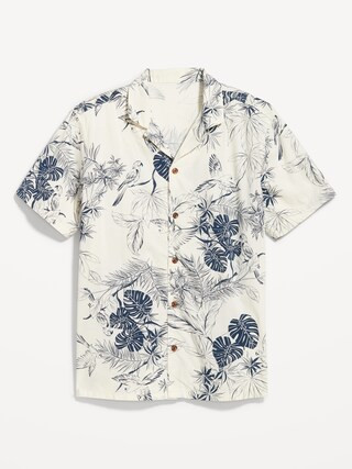 Short-Sleeve Printed Camp Shirt for Men | Old Navy (US)