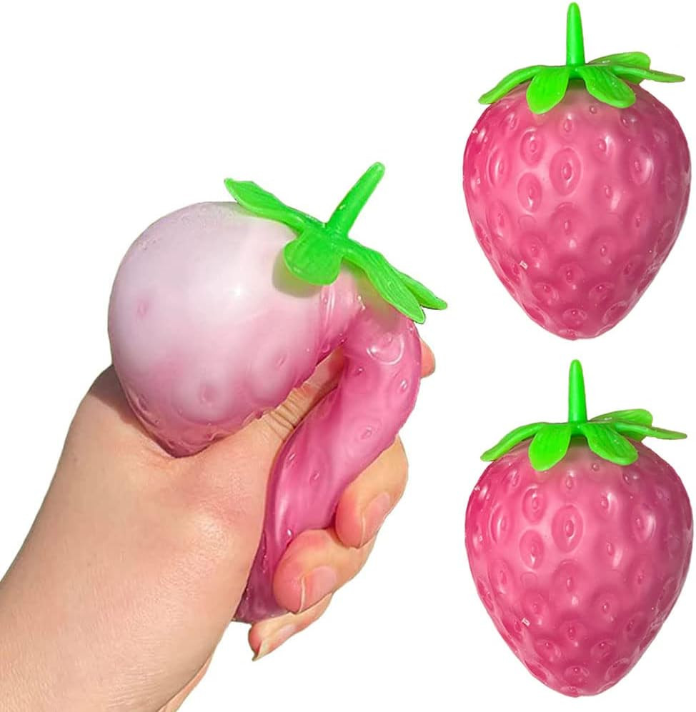 Color Changing Strawberry Toy, Stress Relief and Squeeze Stress Toy, Anxiety Relief Mini Gadgets,... | Amazon (US)