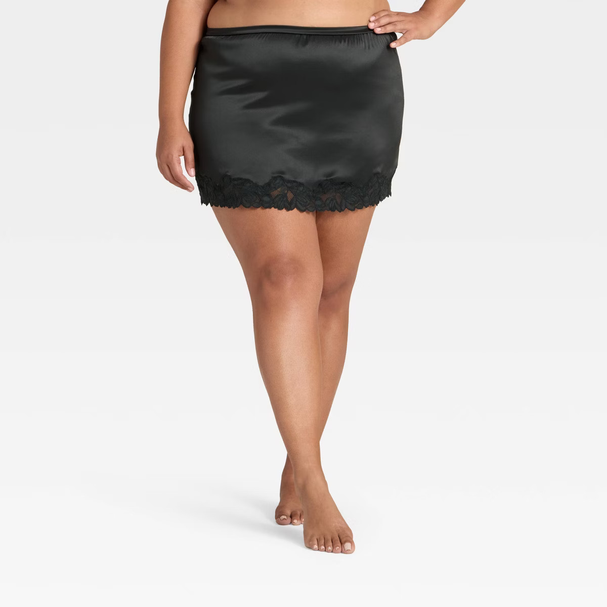 Women's Satin & Lace Lingerie Skirt - Auden™ | Target