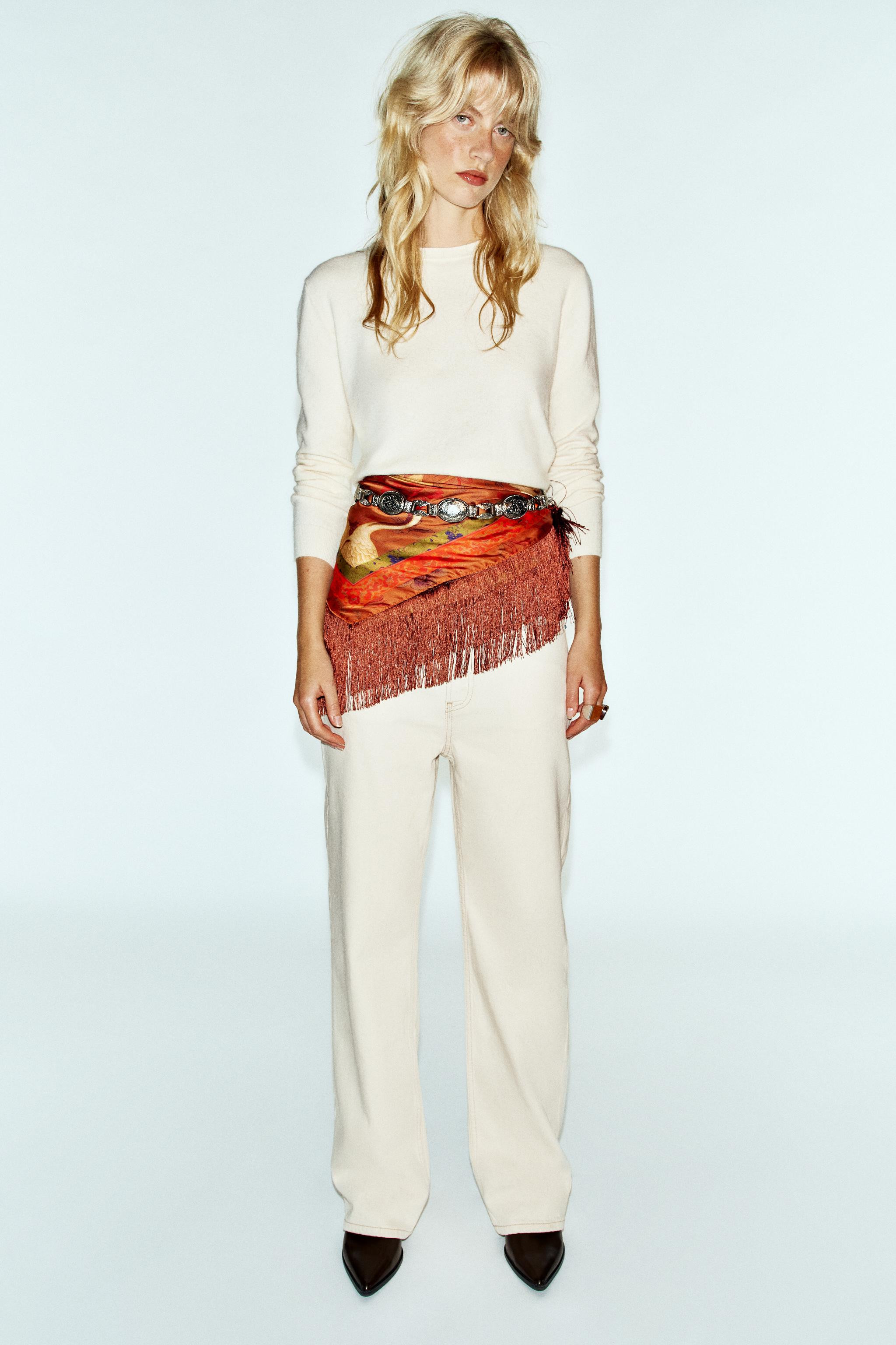 HERON PRINT SATIN SCARF | Zara US