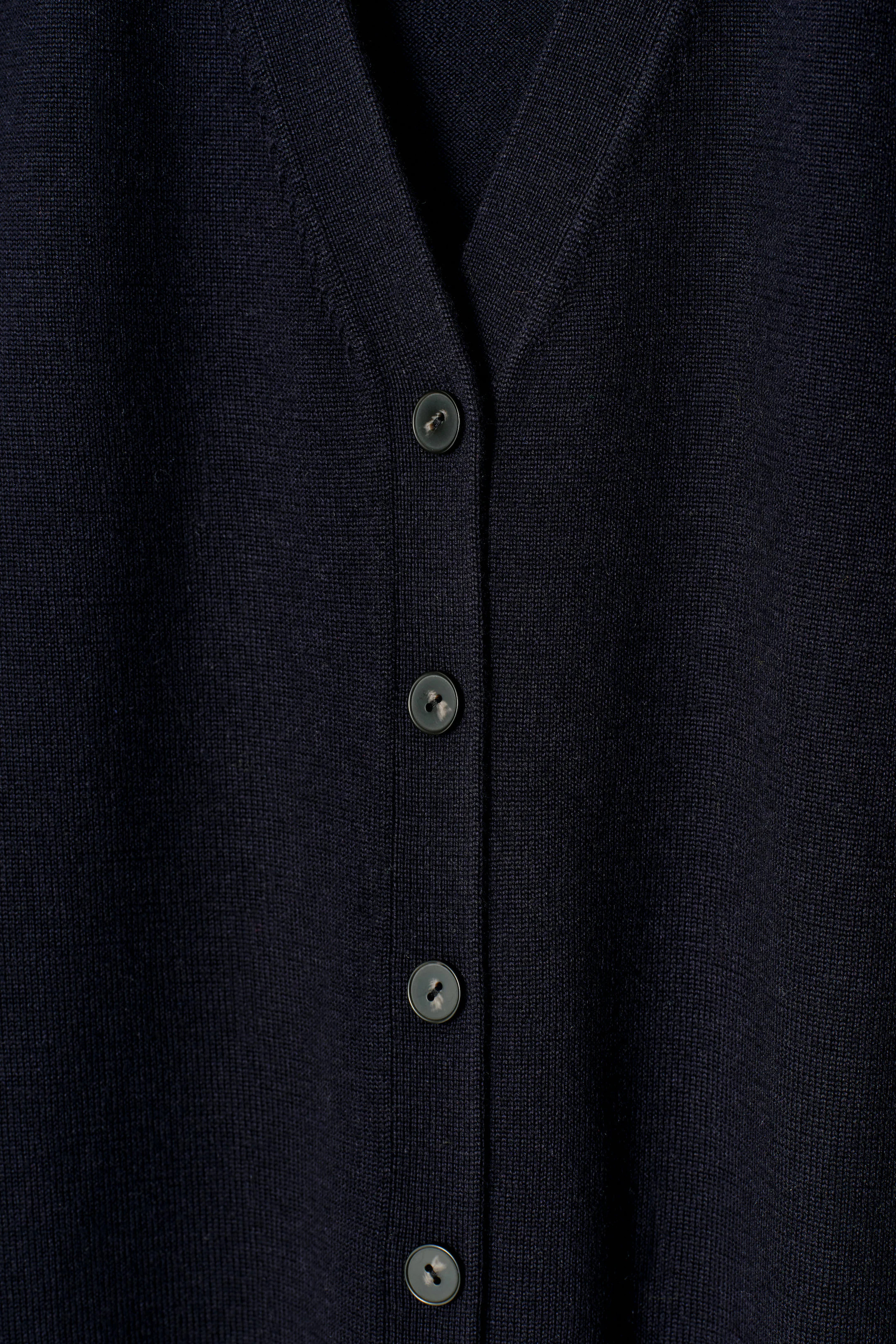 V-NECK MERINO WOOL WAISTCOAT - NAVY | COS AU | COS (AU)