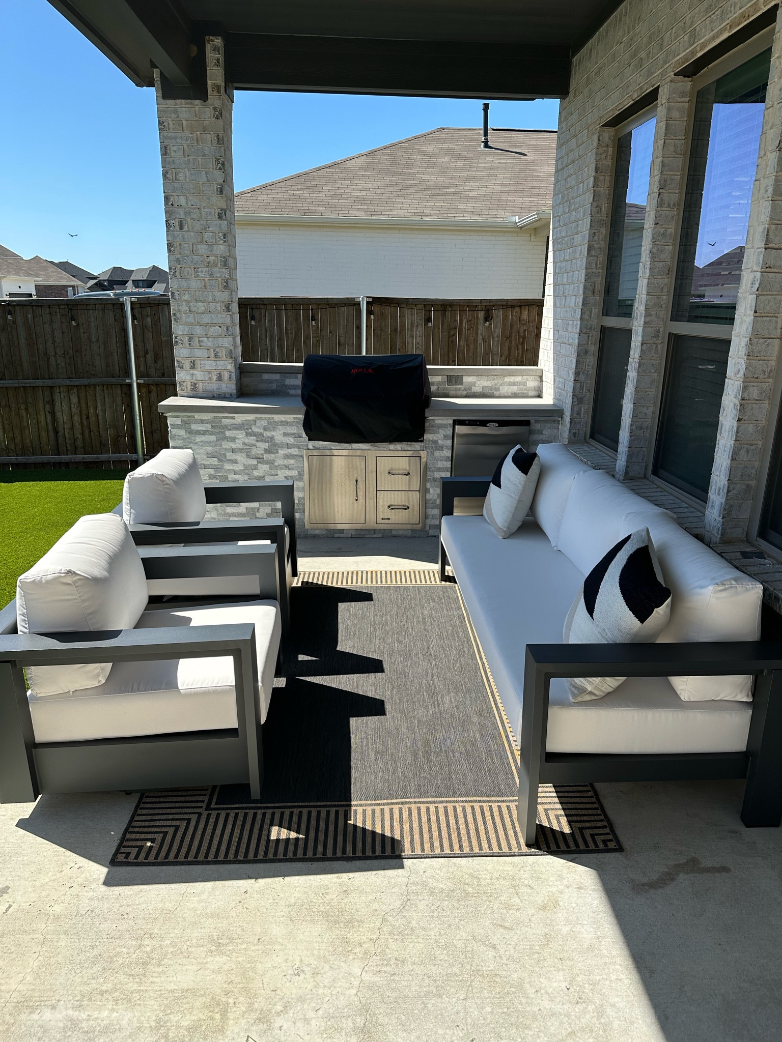 Patio, furniture, sofa, outdoor furniture, swivel chairs, pillows

#LTKfamily #LTKhome