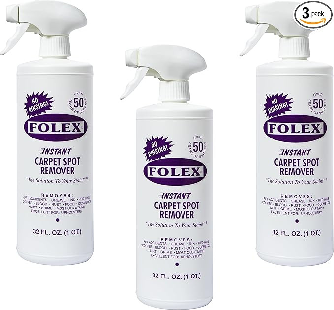 Folex Instant Carpet Spot Remover, 32oz, Pack of 3 | Amazon (US)
