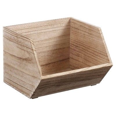 Small Stackable Wood Bin - Pillowfort™ | Target