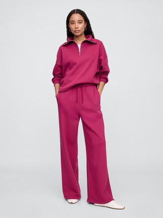 Fleece Rib-Seam Wide-Leg Pants | Gap Factory