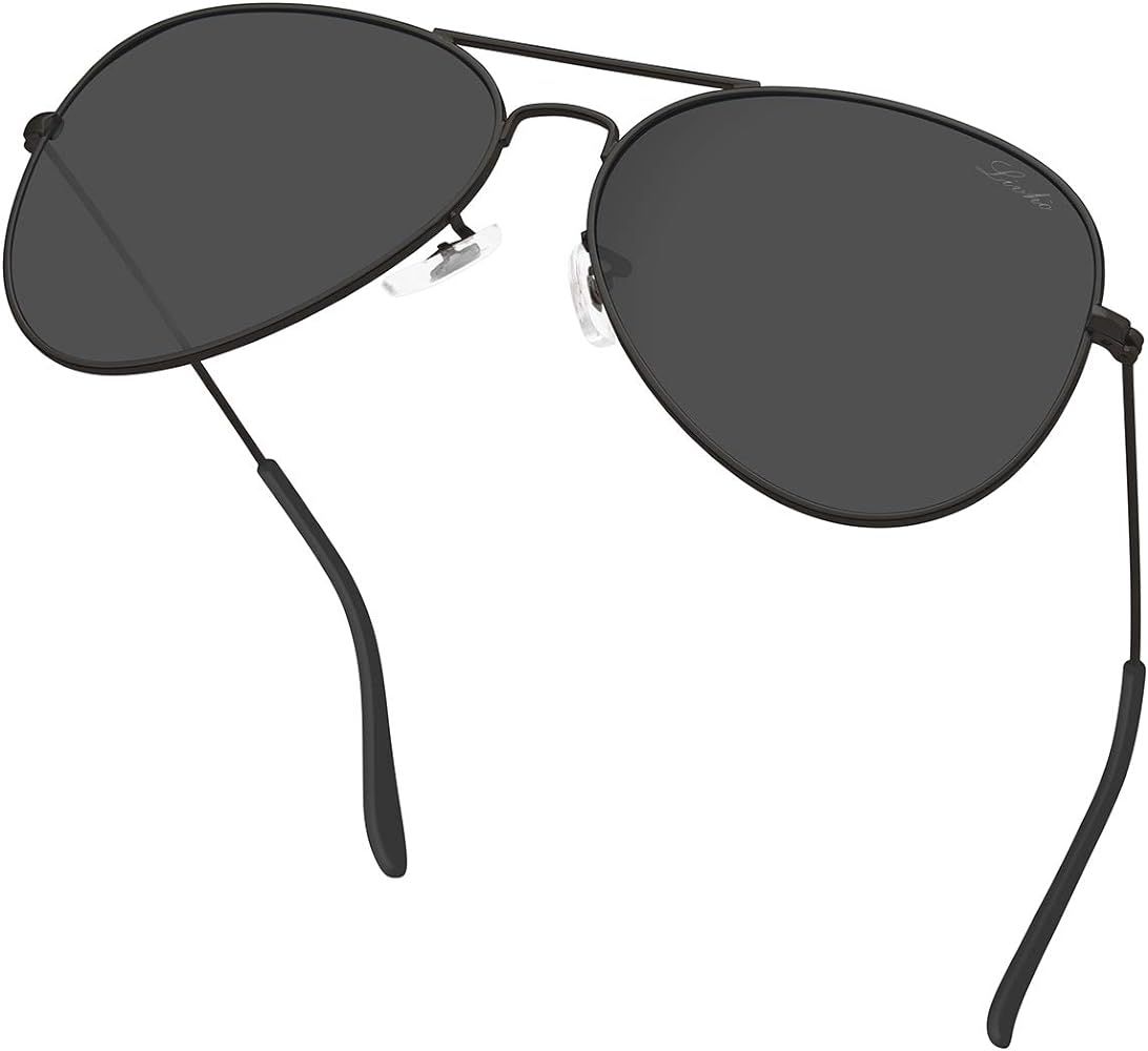 Classic Polarized Aviator Sunglasses UV Mirrored Lens Metal Retro Shades | Amazon (US)