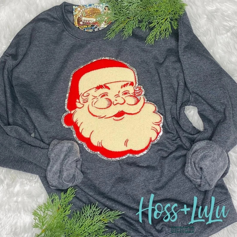 Santa Custom Patch Holiday Patch Iron on Patch Diy Patch - Etsy | Etsy (US)