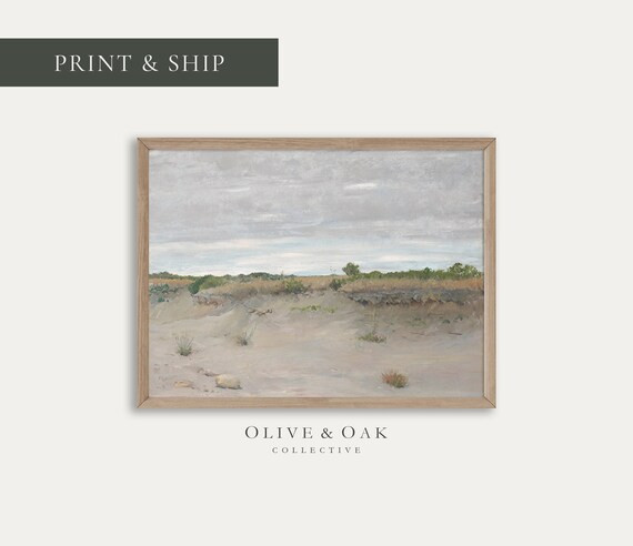 Coastal Decor Wall Art / Neutral Beach Landscape Painting / | Etsy | Etsy (US)