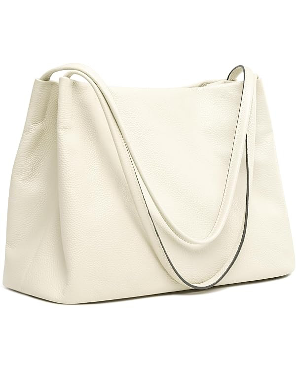 Kattee Soft Genuine Leather Tote Bags for Women Casual Shoulder Hobo Purses and Handbags Top Magn... | Amazon (CA)