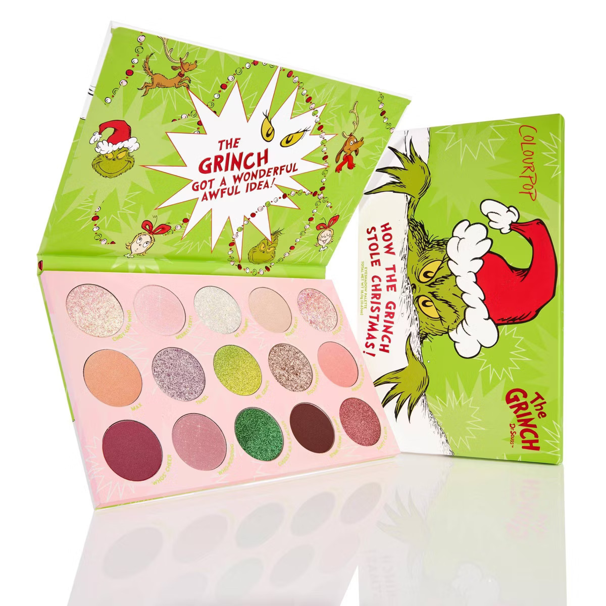ColourPop x How the Grinch Stole Christmas 15 Pan Eyeshadow Palette - 0.63oz | Target