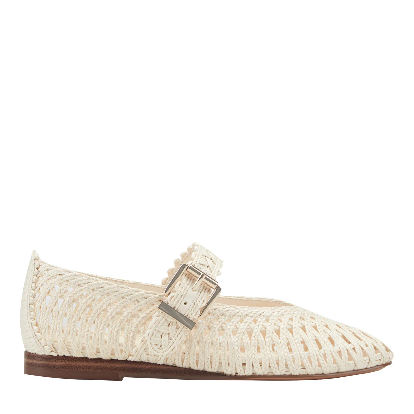 Women's Emillia Woven Mary Jane Ballet Flat - Chic Cream | Marc Fisher Footwear | Marc Fisher