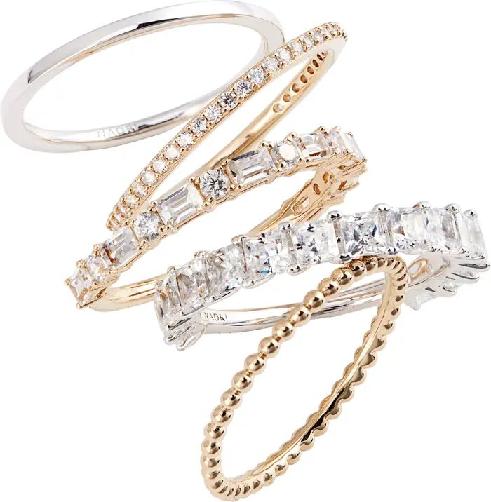 Nadri Set of 5 Stacking Rings | Nordstrom | Nordstrom