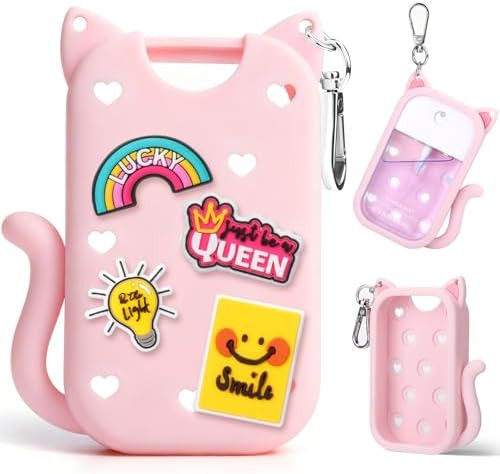 Juome Silicone Case for Touchland Hand Sanitizer Spray with Keychain & Charms, Cat Protective Hol... | Amazon (US)