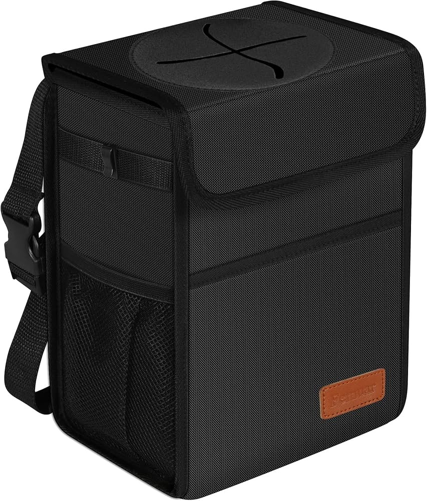 Amazon.com: Femuar Leak Proof Car Trash Can with Lid - Waterproof Automotive Garbage Bin for SUVs... | Amazon (US)