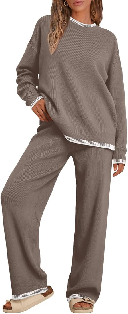 LILLUSORY 2 Piece Knit Lounge Sets Womens Matching Sweater Sets | Amazon (US)