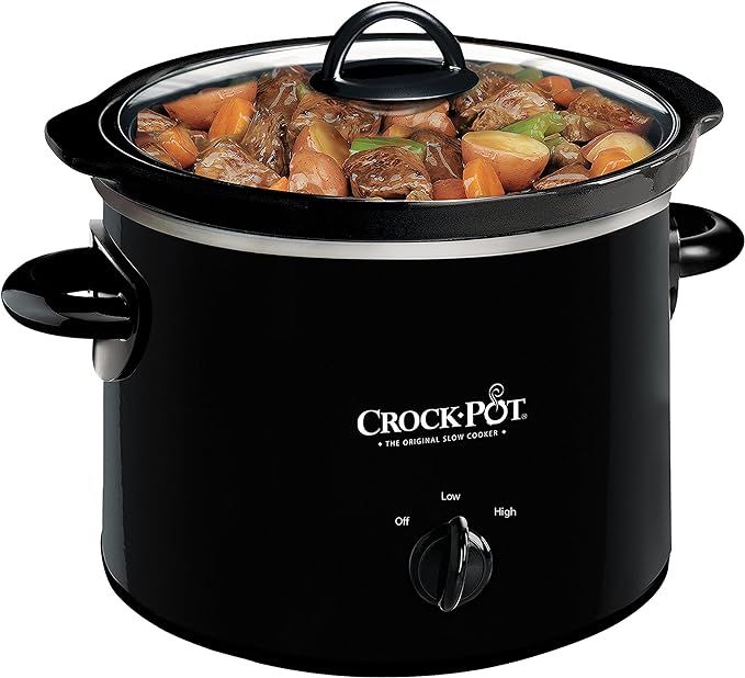 Crock-Pot 2-QT Round Manual Slow Cooker, Black (SCR200-B) | Amazon (US)