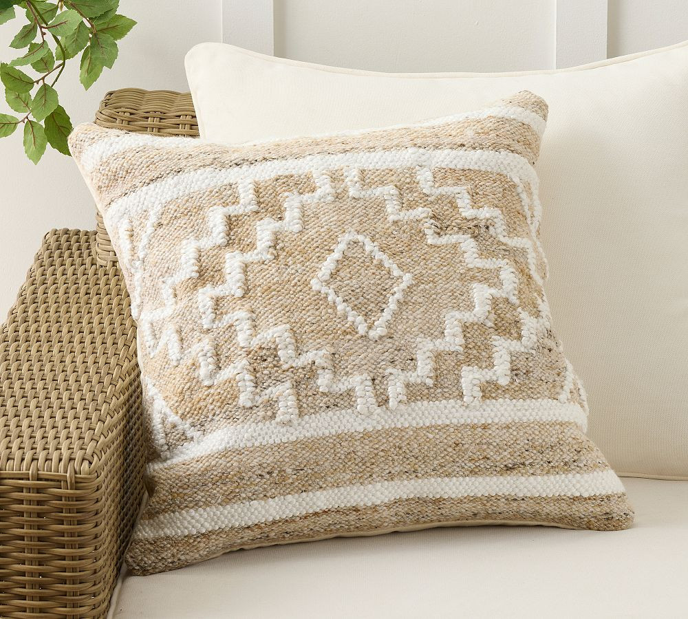 Monterey Geo Woven Outdoor Pillow | Pottery Barn (US)