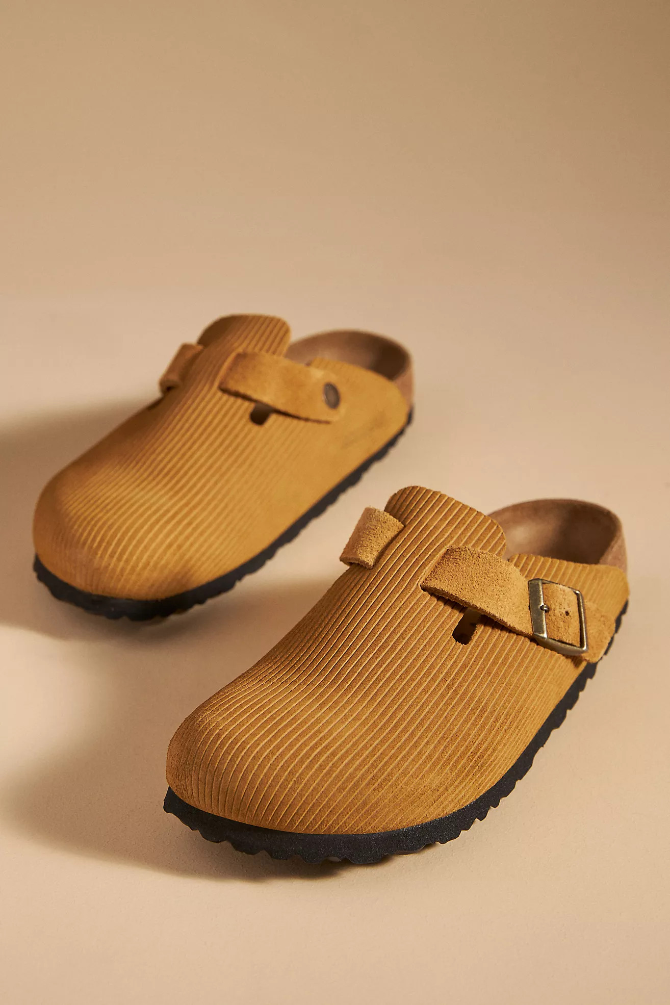 Birkenstock Boston Suede Embossed Clogs | Anthropologie (US)