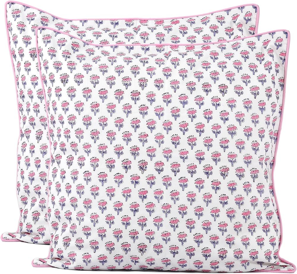 CPC Throw Pillow Covers for Couch, 18x18 Inch Decorative Couch Pillows for Living Room, 100% Cott... | Amazon (US)
