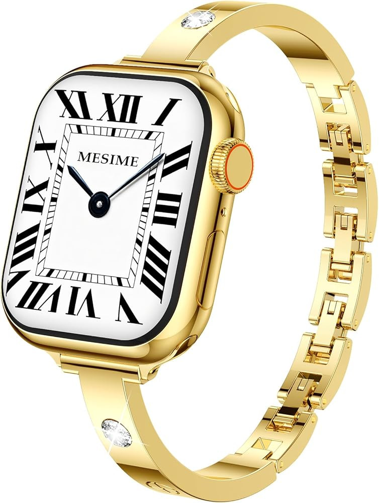 Mesime Slim Band Compatible with Apple Watch Bands 49mm 46mm 45mm 44mm 42mm 41mm 40mm 38mm for Wo... | Amazon (US)