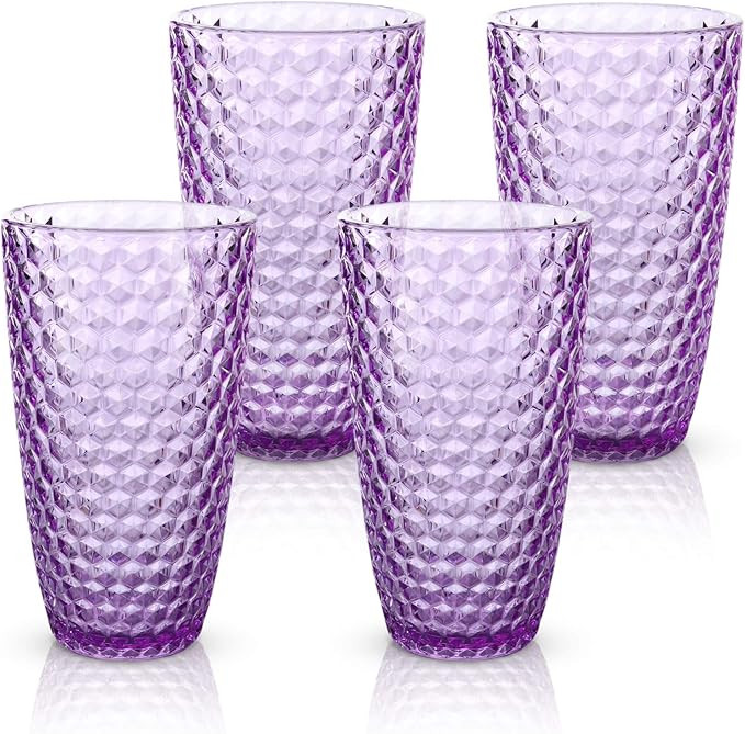 BELLAFORTE Shatterproof Tritan Plastic Tall Tumbler, 19oz Drinking Glasses Set of 4 - Laguna Beac... | Amazon (US)