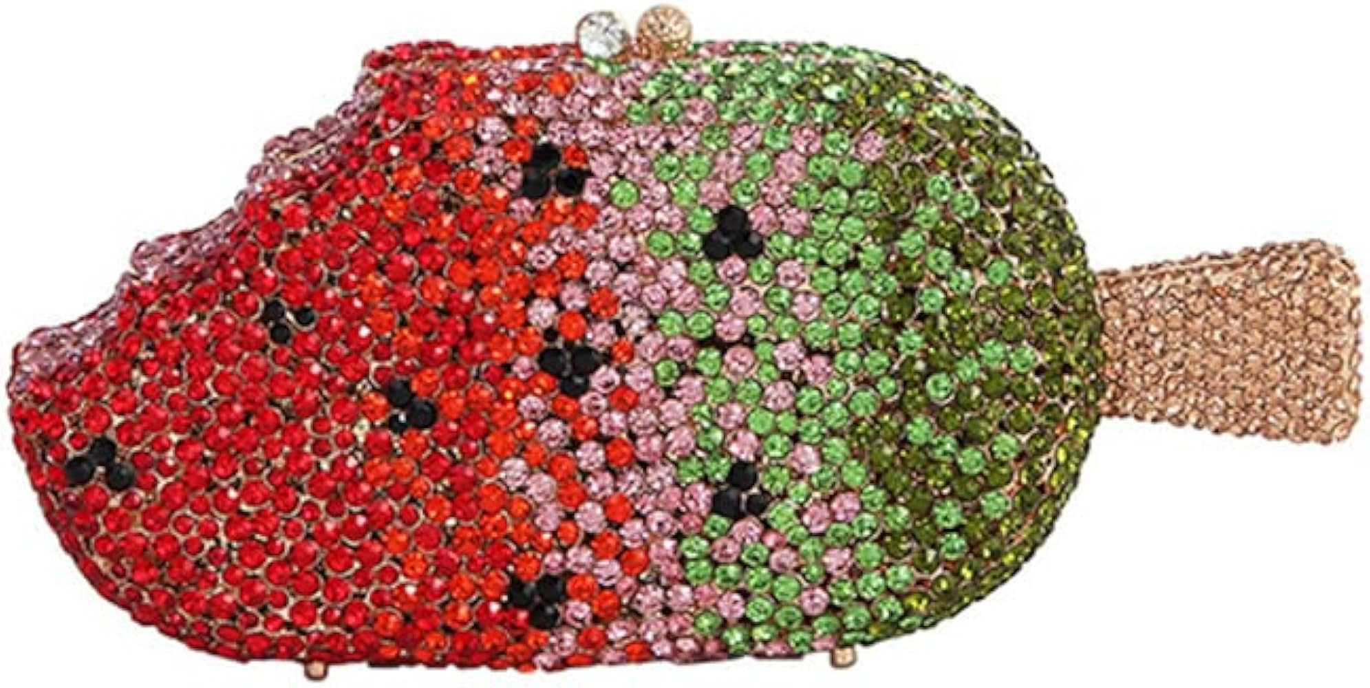 Tngan Women Ice Cream Shaped Evening Clutch Glitter Full Rhinestones Bag Girl Summer Dress Should... | Amazon (US)