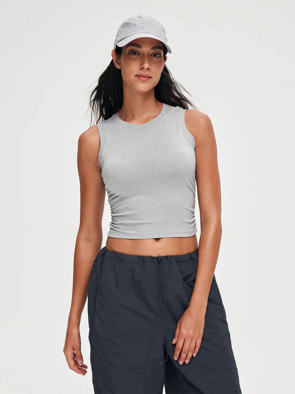 Jacquard Ruched Tank Top | ShopAthluna