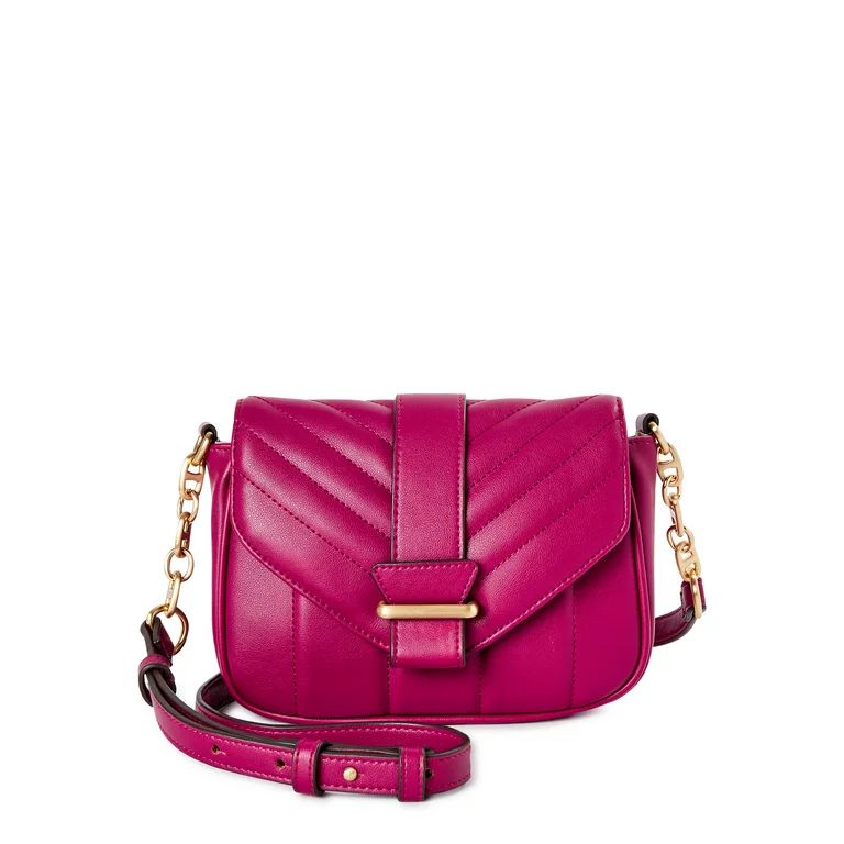 Time and Tru Women’s Camber Crossbody Handbag Pink | Walmart (US)