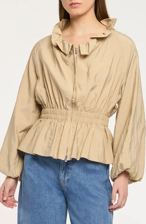 Cinq à Sept Deana Woven Jacket in Khaki at Nordstrom, Size Xx-Small | Nordstrom