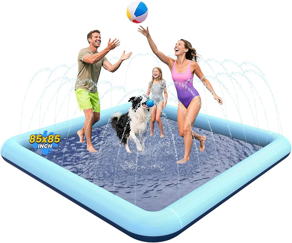 VISTOP Non-Slip Splash Pad for Kids and Dog, Thicken Sprinkler Pool Summer Outdoor Water Toys - F... | Amazon (US)