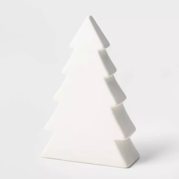 8in Ceramic Christmas Tree Figurine White - Wondershop™ | Target