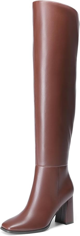 DREAM PAIRS Women's Tall Over the Knee Boots Thigh High Fall Block Chunky Heeled Knee High Long B... | Amazon (US)
