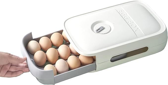 Egg Holder Countertop Auto Scrolling Egg Holder (18-21 Eggs) Egg Tray for Refrigerator Drawer Typ... | Amazon (US)