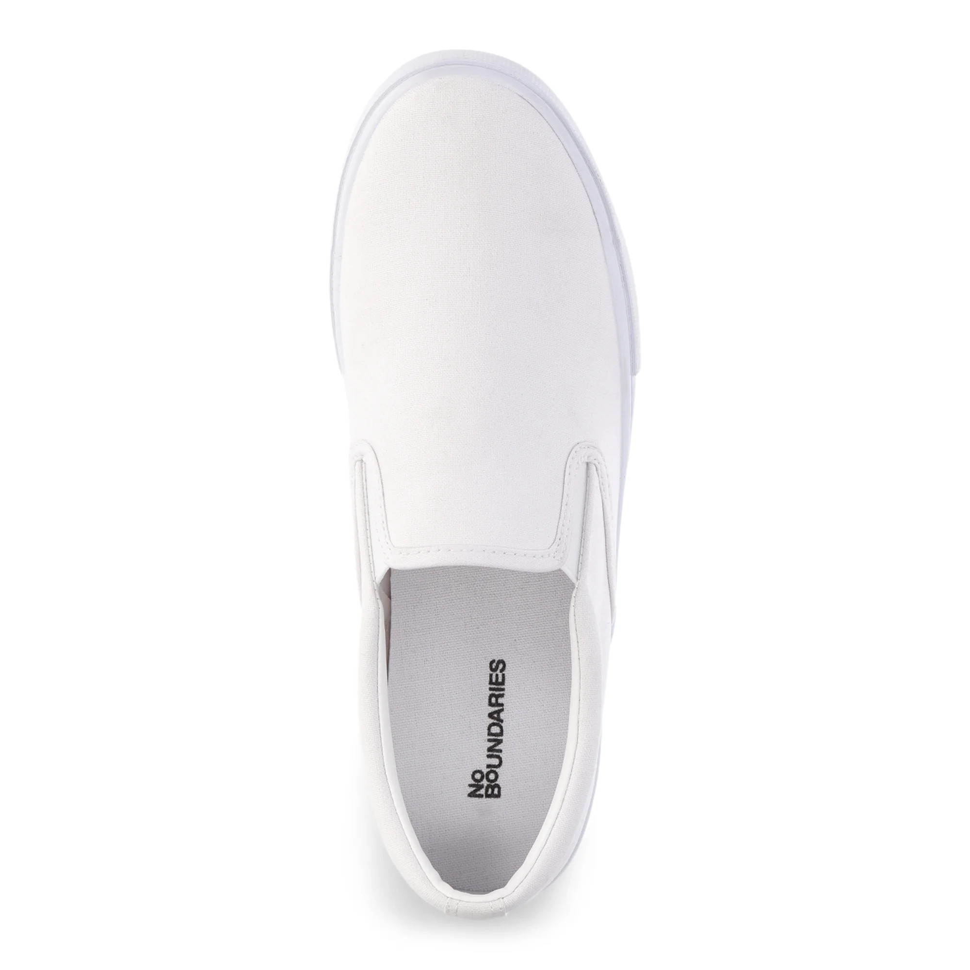 No Boundaries Women's Twin Gore Canvas Slip On Sneakers, Wide Width Available | Walmart (US)