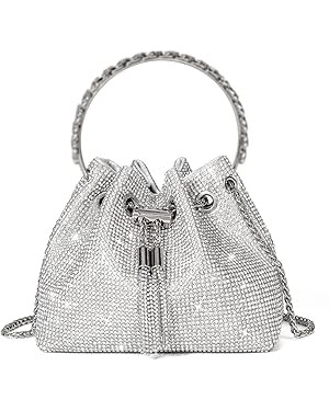Bling Crystal Rhinestone Purse for Women Sparkly Clutch Handbag Crossbody Bag for Evening Wedding... | Amazon (US)