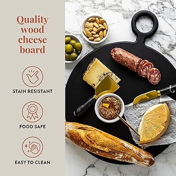 Charcuterie Board Gift Set, Black: Unique Mother's Day Gifts For Mom, House Warming Gifts New Hom... | Amazon (US)