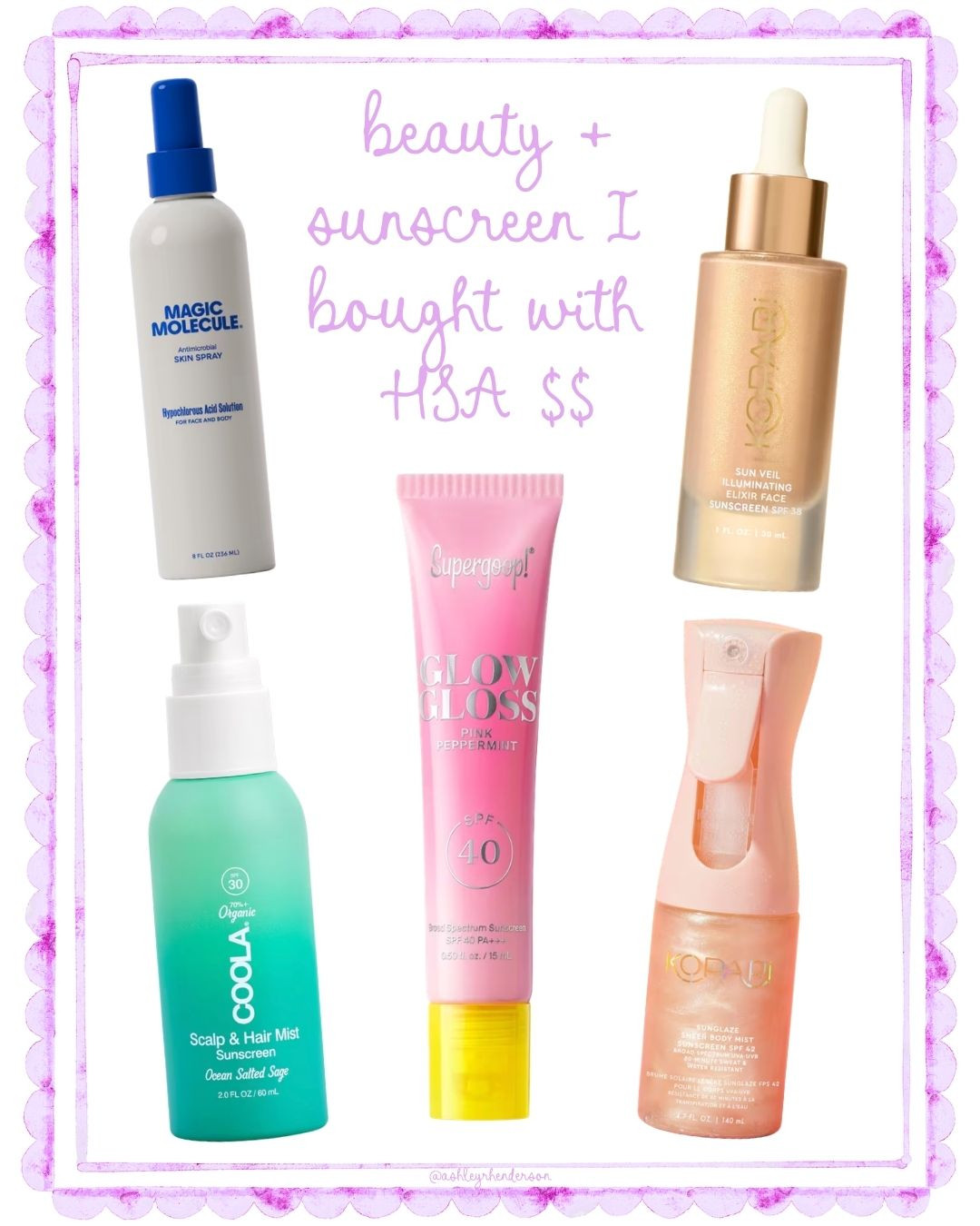 💖 little HSA hack...

I used HSA funds for sunscreen and a few SPF beauty products I was already planning to buy for summer.

scalp sunscreen, lip SPF, glowy face SPF, body SPF, and even hypochlorous acid spray for sweaty summer skin ☀️

sharing everything I picked up in case you're looking for ways to use those HSA dollars before they sit there untouched. 

 #LTKselfcare #LTKSwim #LTKBeauty