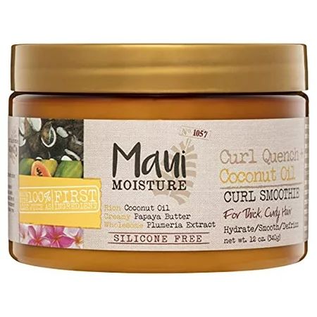 Maui Moisture Curl Quench + Coconut Oil Hydrating Curl Smoothie Creamy Silicone-Free Styling Cream f | Walmart (US)