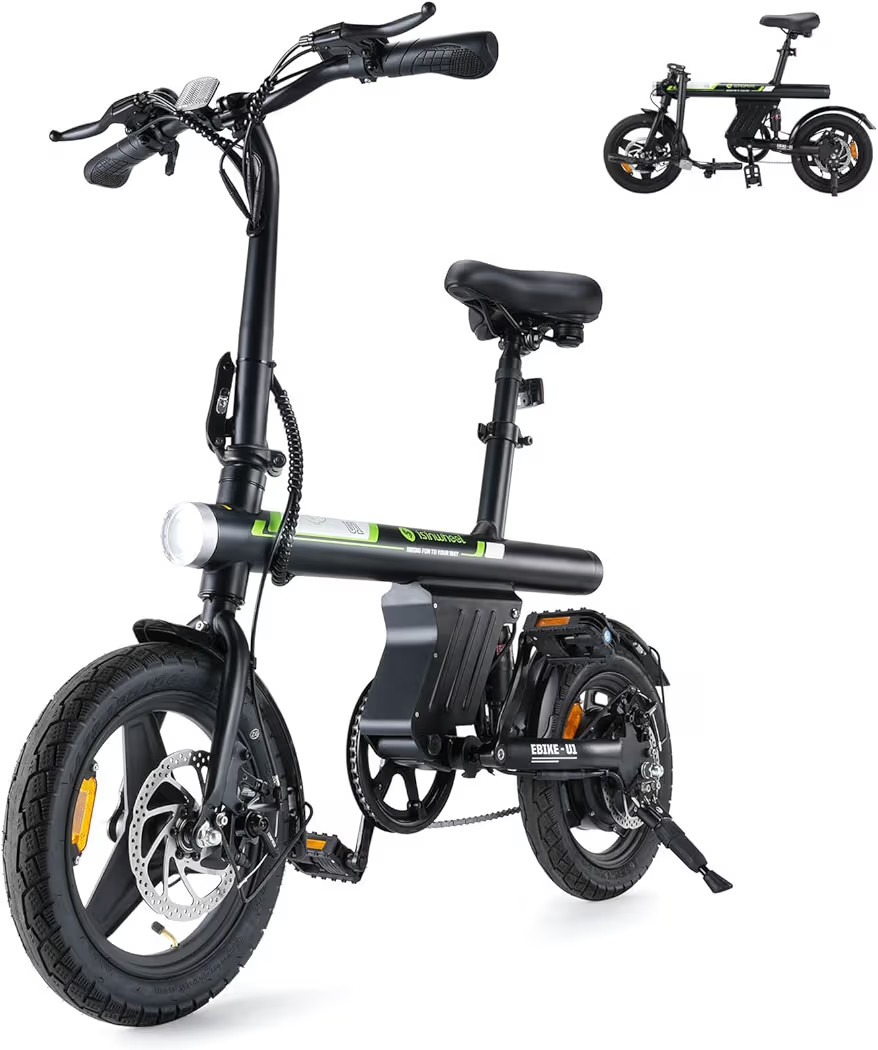 isinwheel Electric Bike for Adult 500W Motor, 20 mph Folding Ebike, 14"/16"/20"/26" Adult Electri... | Amazon (US)