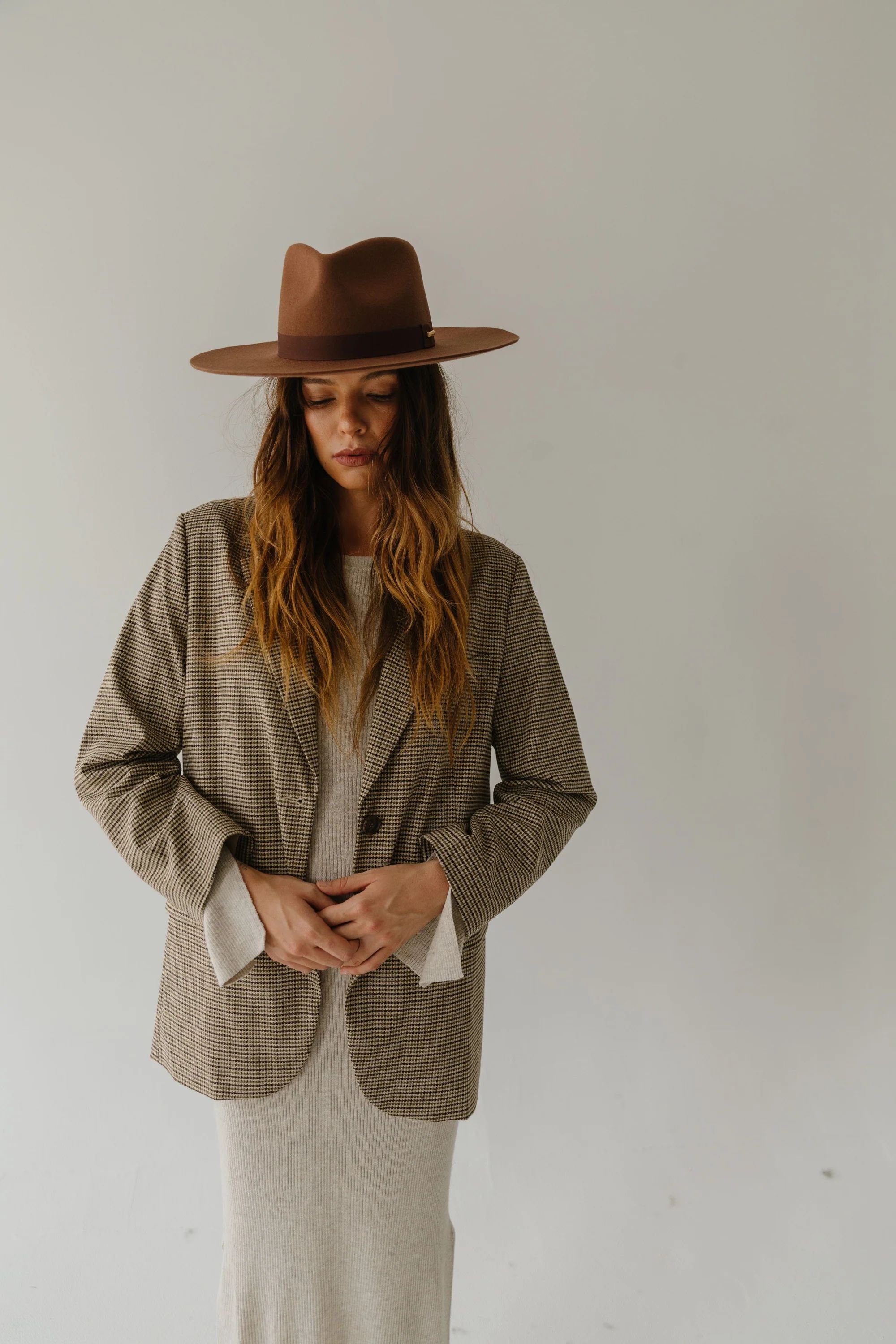 Raine Wide Brim Fedora - Dark Oak | Gigi Pip