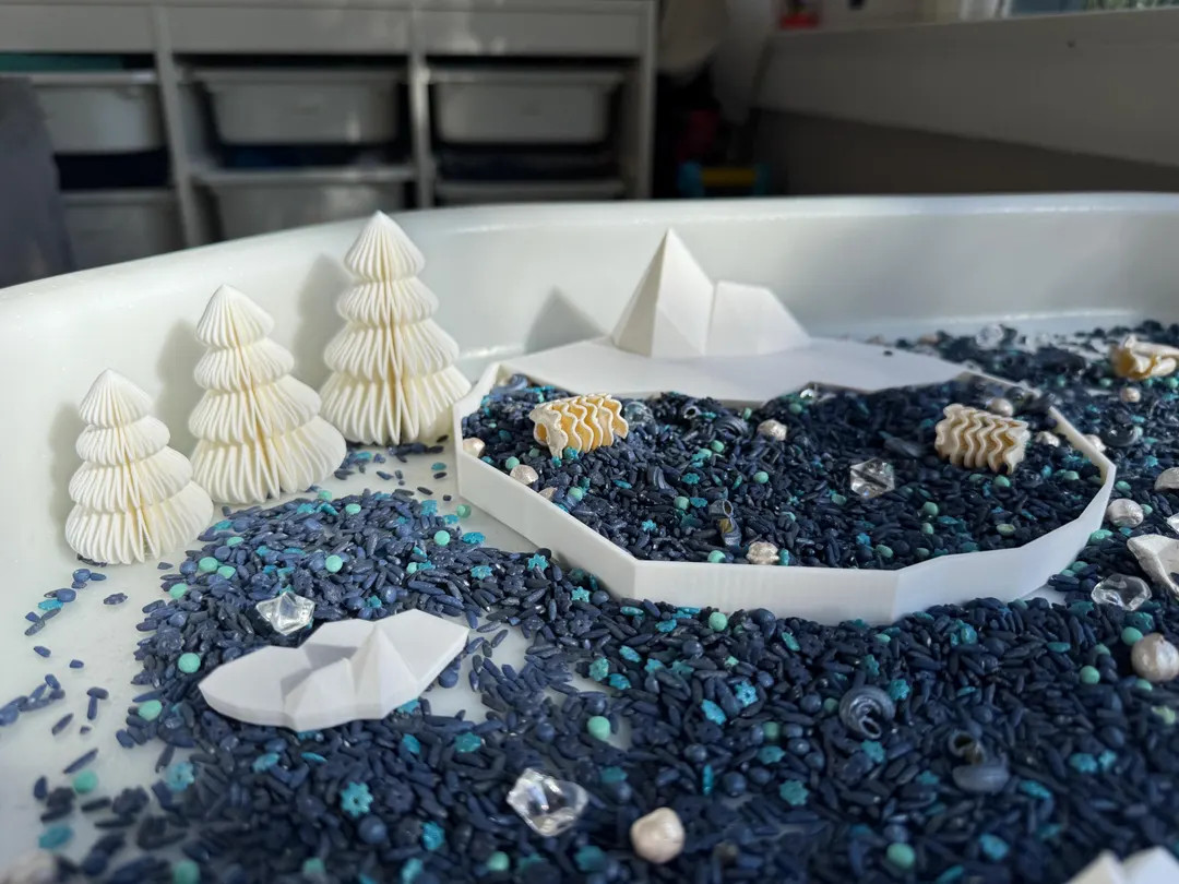 Arctic Tray With Iceberg Parts | Eco-friendly 3D Printed Polar Play Set | Winter Sensory Bin Inse... | Etsy (US)