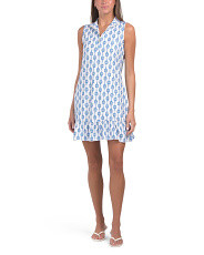 Upf 50 Pickleball Sleeveless Ruffle Hem Mini Sport Dress | Marshalls