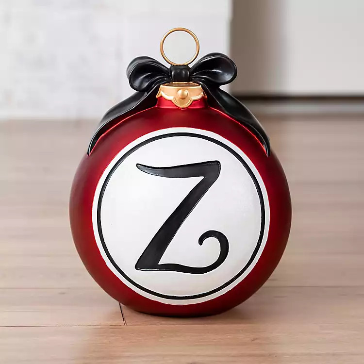 Red Monogram Z Ornament | Kirkland's Home