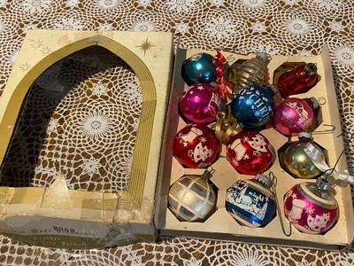 Vintage  Shiny Brite Glass Christmas Ornaments Lot Of 12 As IS | eBay US