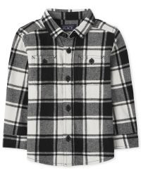 Baby And Toddler Boys Long Sleeve Buffalo Plaid Flannel Button Down Shirt | The Children's Place ... | The Children's Place