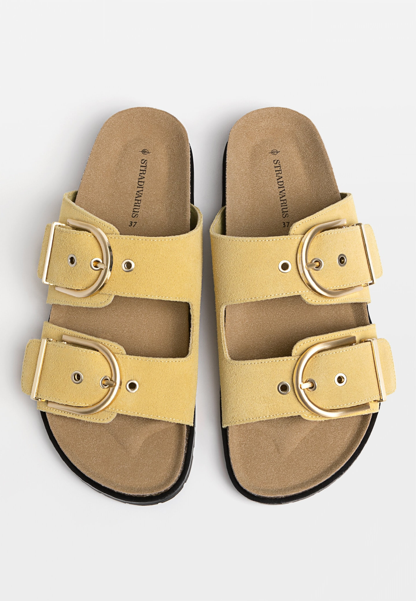Leather sandals with buckles - Women's fashion | Stradivarius United Kingdom | Stradivarius (UK)
