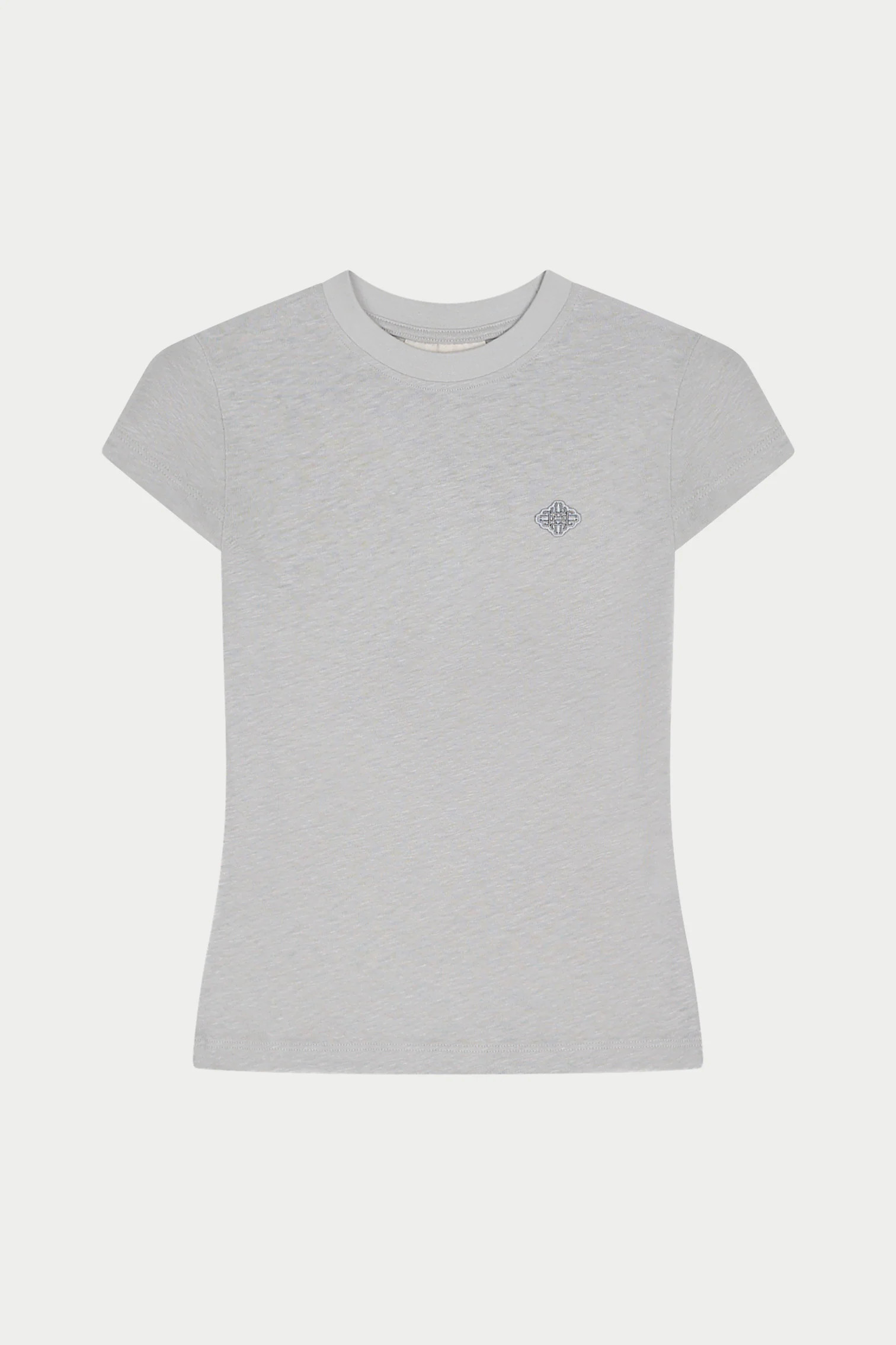 MARL SLUB CAP SLEEVE BABY TEE - GREY | The Couture Club