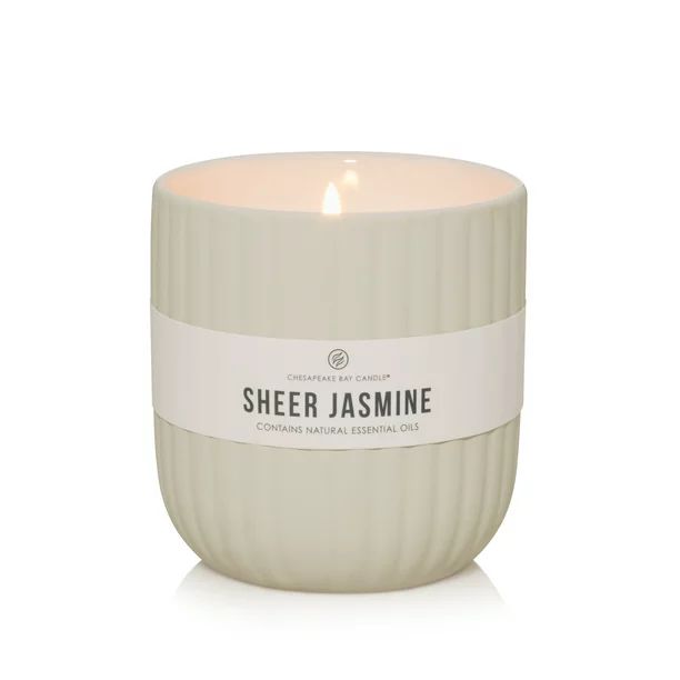 Chesapeake Bay Candle Minimalist Collection Sheer Jasmine - 10.1oz Soft-Touch Medium Ribbed Jar C... | Walmart (US)