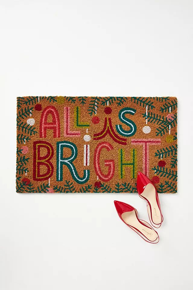 All Is Bright Doormat | Anthropologie (US)